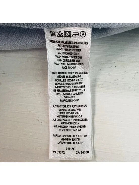 French Connection Whisper Square Neck Mini Dress Dreamy Lt Blue 8 Fairy Coquette - Picture 8 of 11